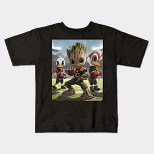 Groot Vs Atlanta Braves Acorn Athletics Kids T-Shirt